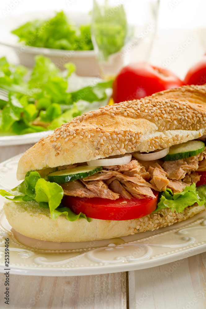 sandwich with tuna & vegetables-panino al tonno sandwich with tuna & vegetables-panino al tonno