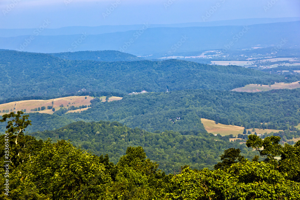 Beautiful view of the popular Blue Ridge  Mountain