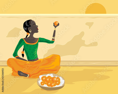 indian orange seller
