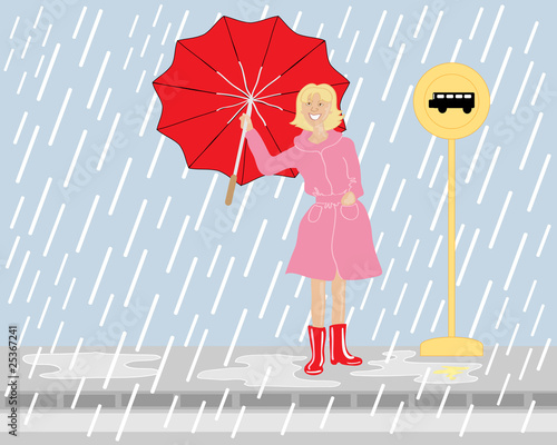 waiting in the rain
