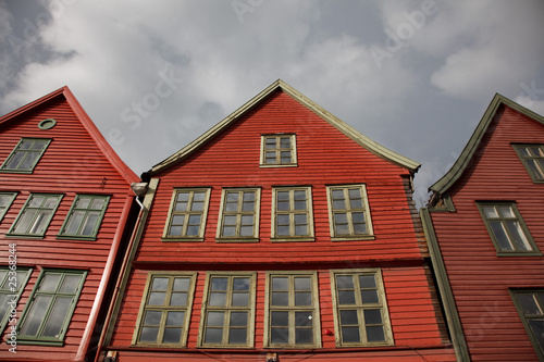 Wooden red houses