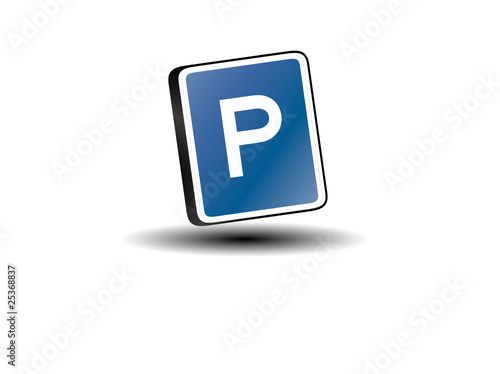 Parkzeichen in 3D - Vektor