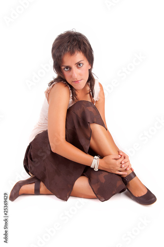 Young and beautiful woman posing