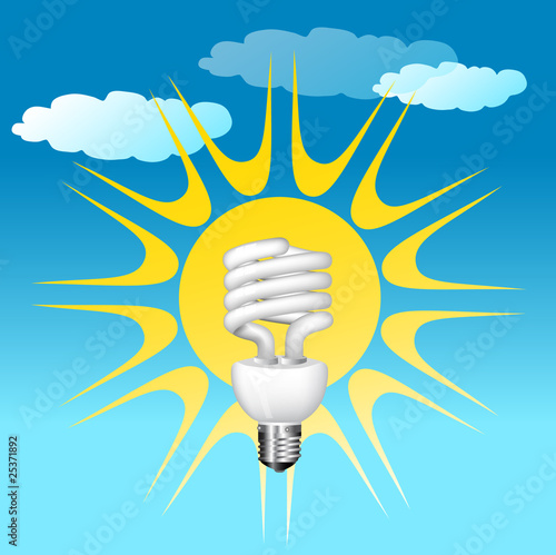 economical bulb vector illustration