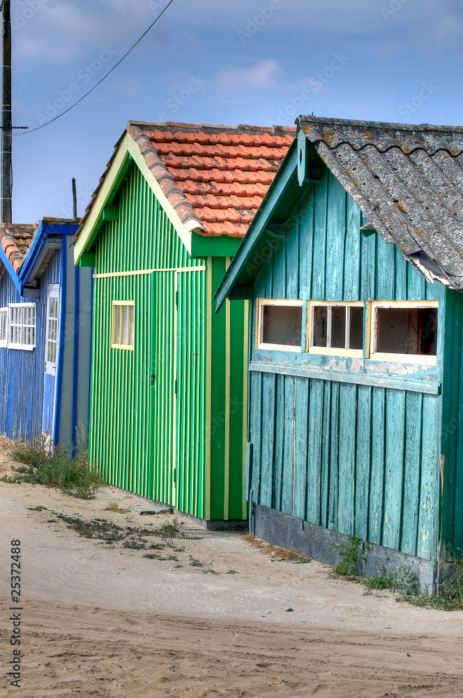 Fototapeta premium Cabanes ostréicoles - Fort Royer - Oléron