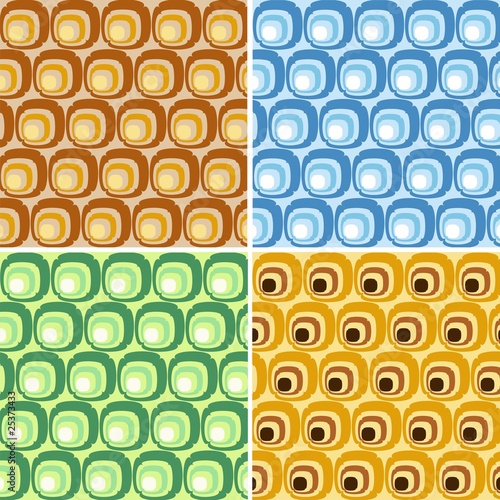 Ornamento Moda Anni 70-Seventies Ornamental Elements-Vector