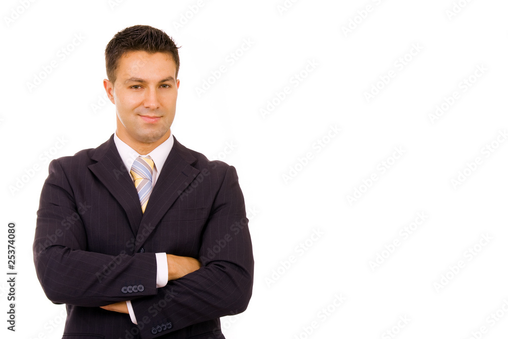 young business man portrait isolated on white young business man portrait isolated on white