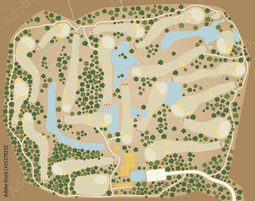 Golf course map