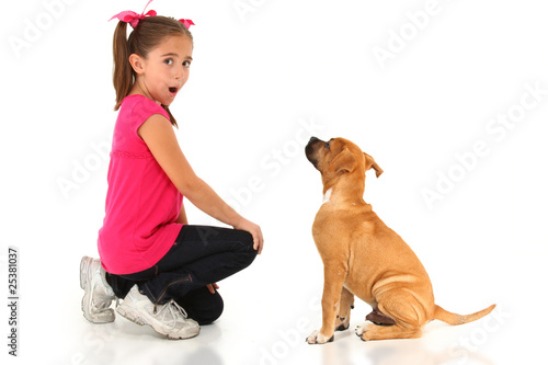 Child with Puppy