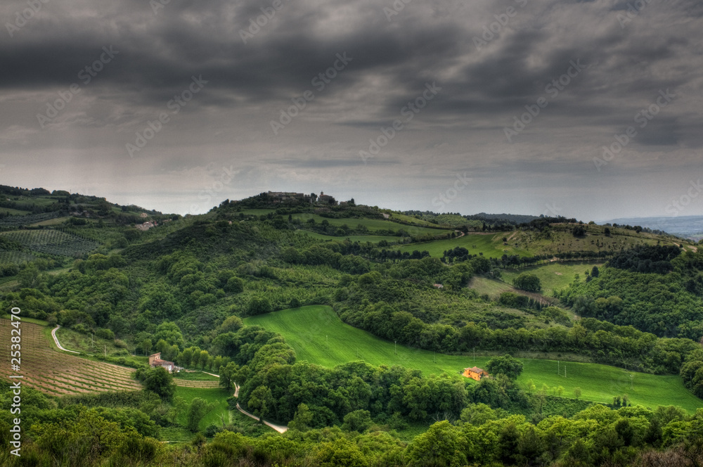 Obraz premium Paesaggio collinare marchigiano
