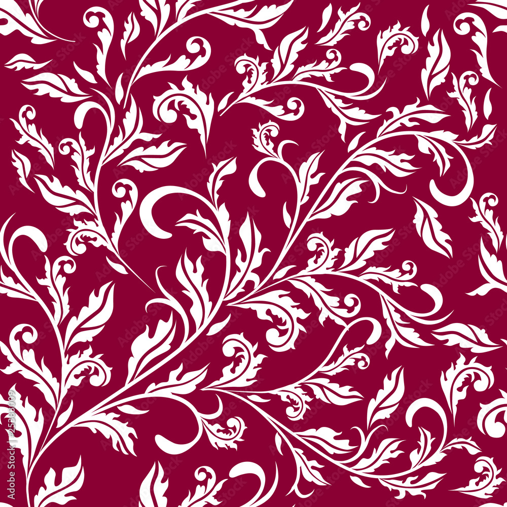 Fototapeta premium Seamless antique floral pattern