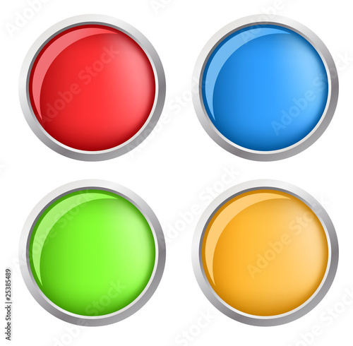 Free Download Four vector glossy buttons - GFXLoad