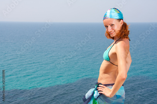 Sexy woman on the beach photo