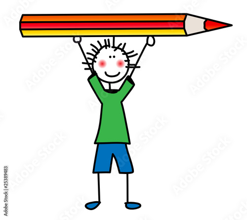 Junge mit Bleistift