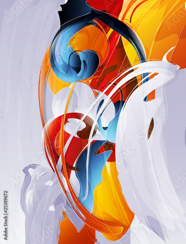 abstract vector graphic, bright background in graffiti