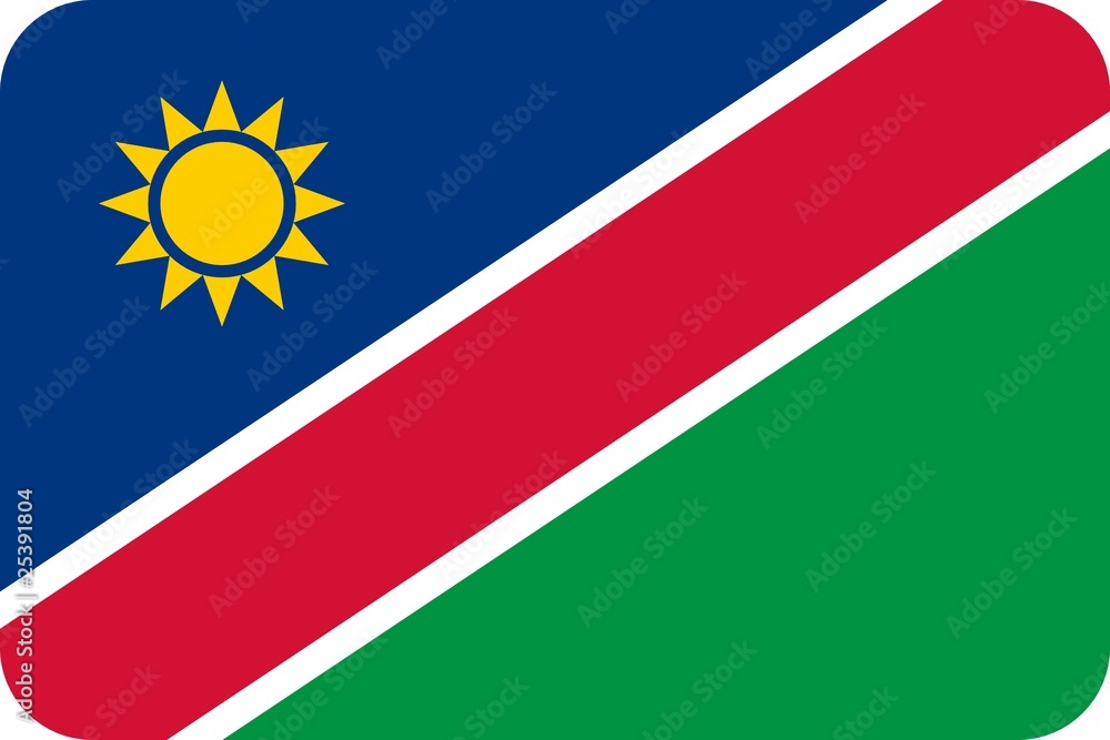 Drapeau de la Namibie aux coins arrondis Drapeau de la Namibie aux coins arrondis