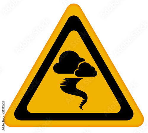 Canvas-taulu Tornado warning sign