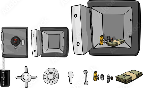 Fireproof Safe With Parts