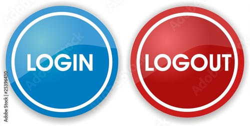 bouton login et logout