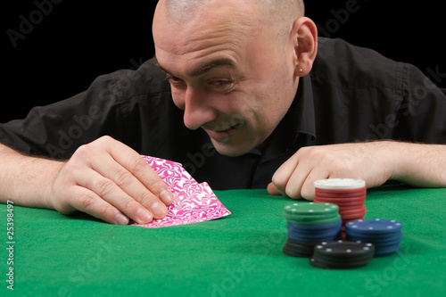 man in casino poker