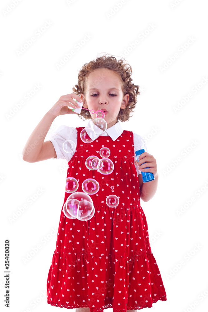 little girl blowing soap bubbles little girl blowing soap bubbles