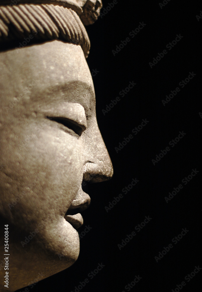 Face of stone Buddha in china Face of stone Buddha in china