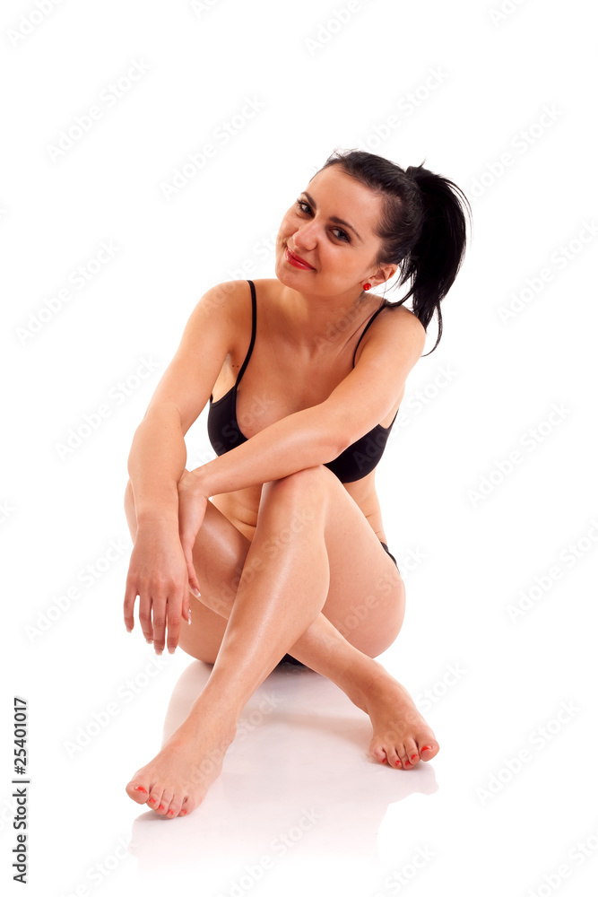 Obraz premium pretty woman sitting