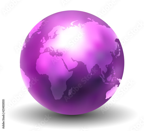 3D Shiny Earth Globe