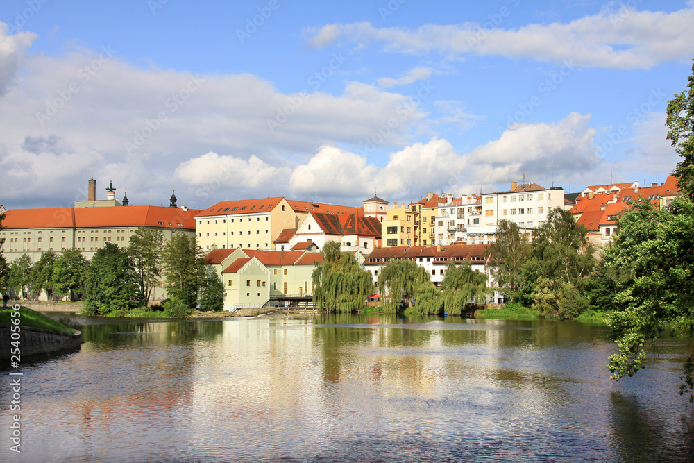Obraz premium The colorful medieval town Pisek in Czech Republic