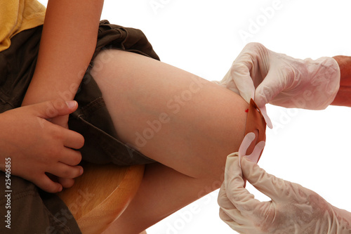 Nurse Placing Bandage