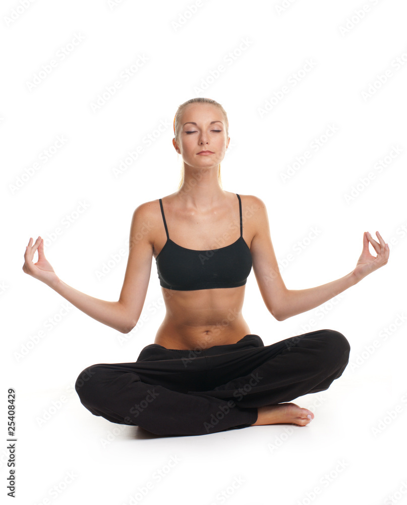 Young woman doing yoga exercise Young woman doing yoga exercise