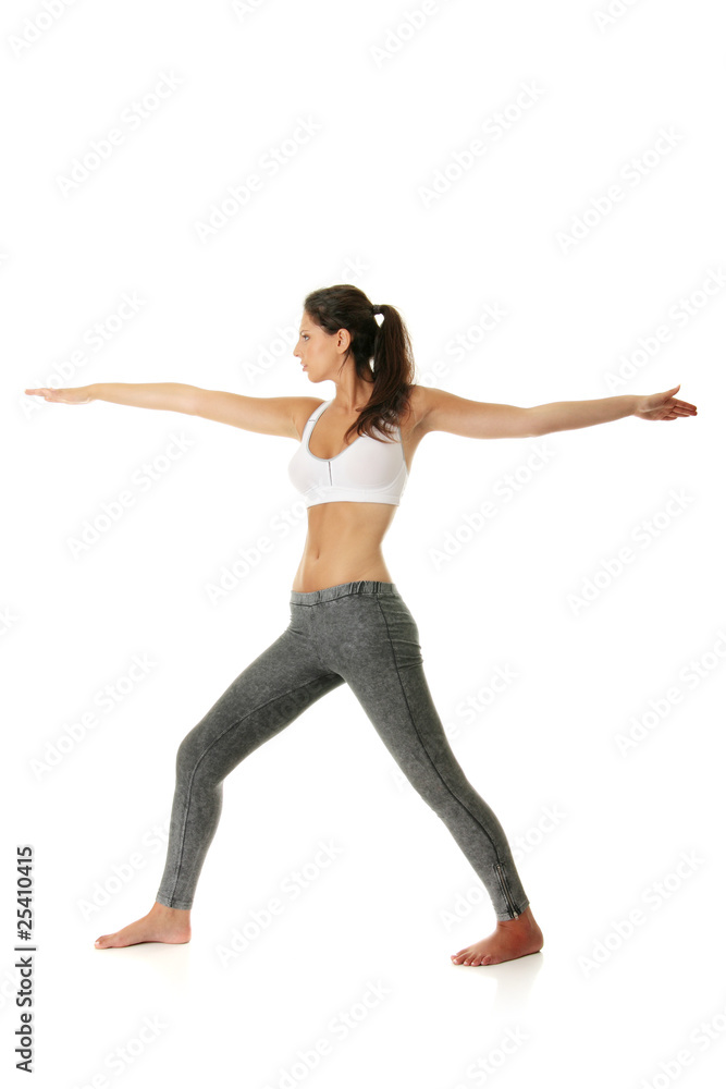 Young woman doing exercise