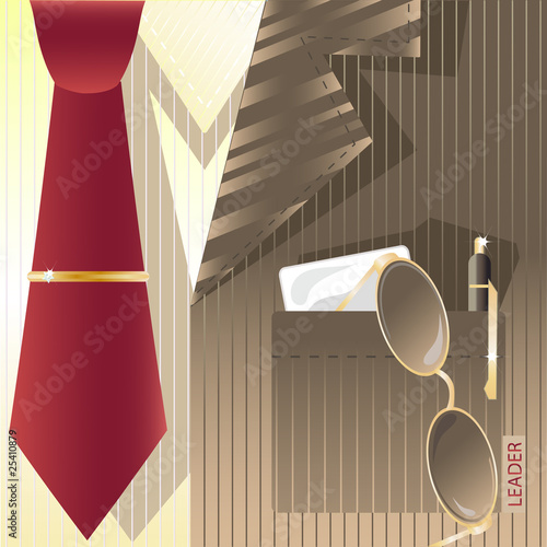 Valokuva Stylized background with cravat and label.