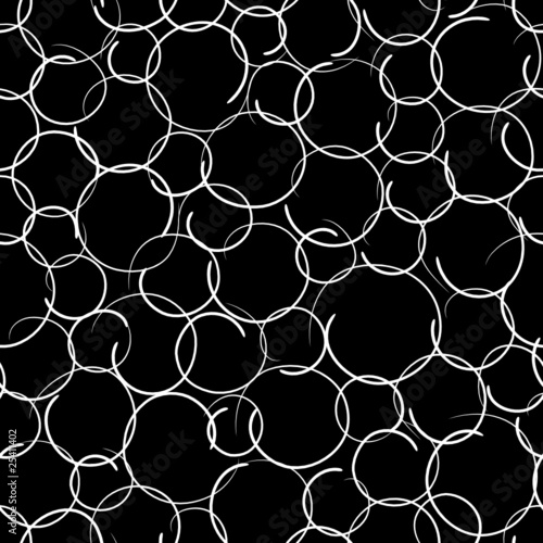 Seamless Pattern Circles Black