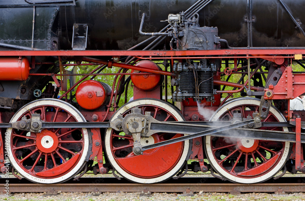 steam locomotive's detail, Veendam - Stadskanaal, Netherlands