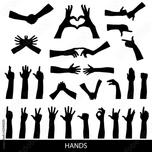 hands silhouettes