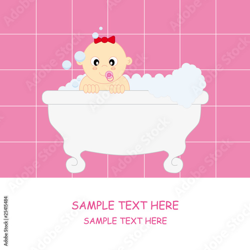 tarjeta felicitación bebé niña