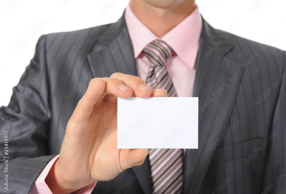 man handing a blank man handing a blank