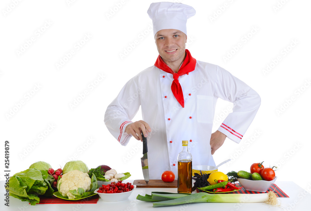 Chef at restaurant Chef at restaurant