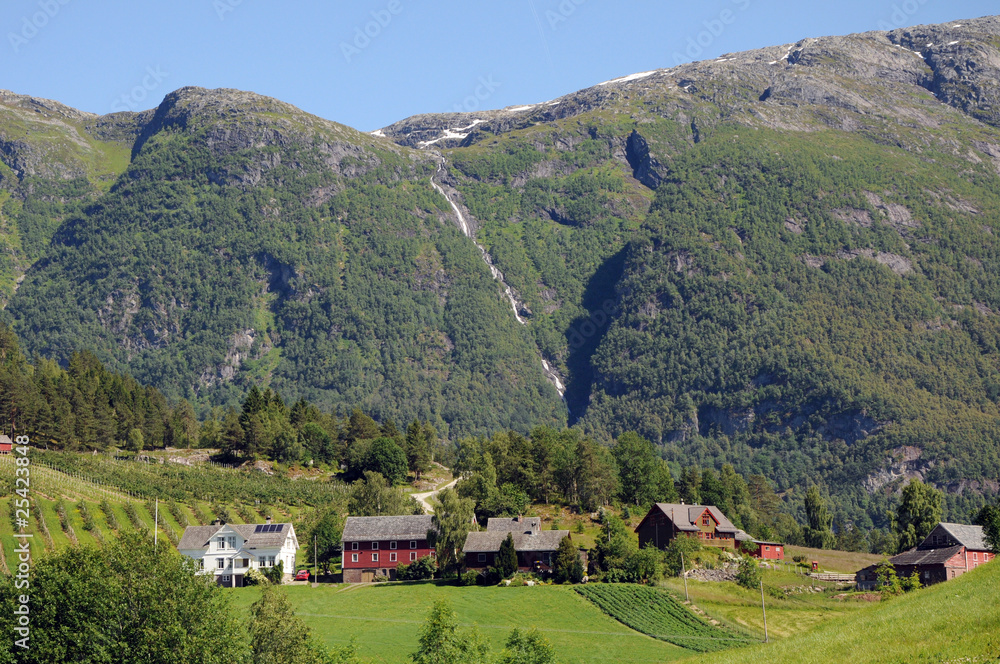 Countryside above Hardangerfjord, Norway