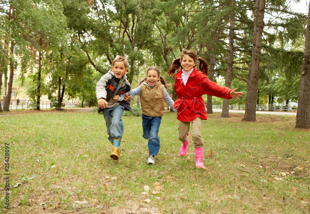 Obraz premium Running in park