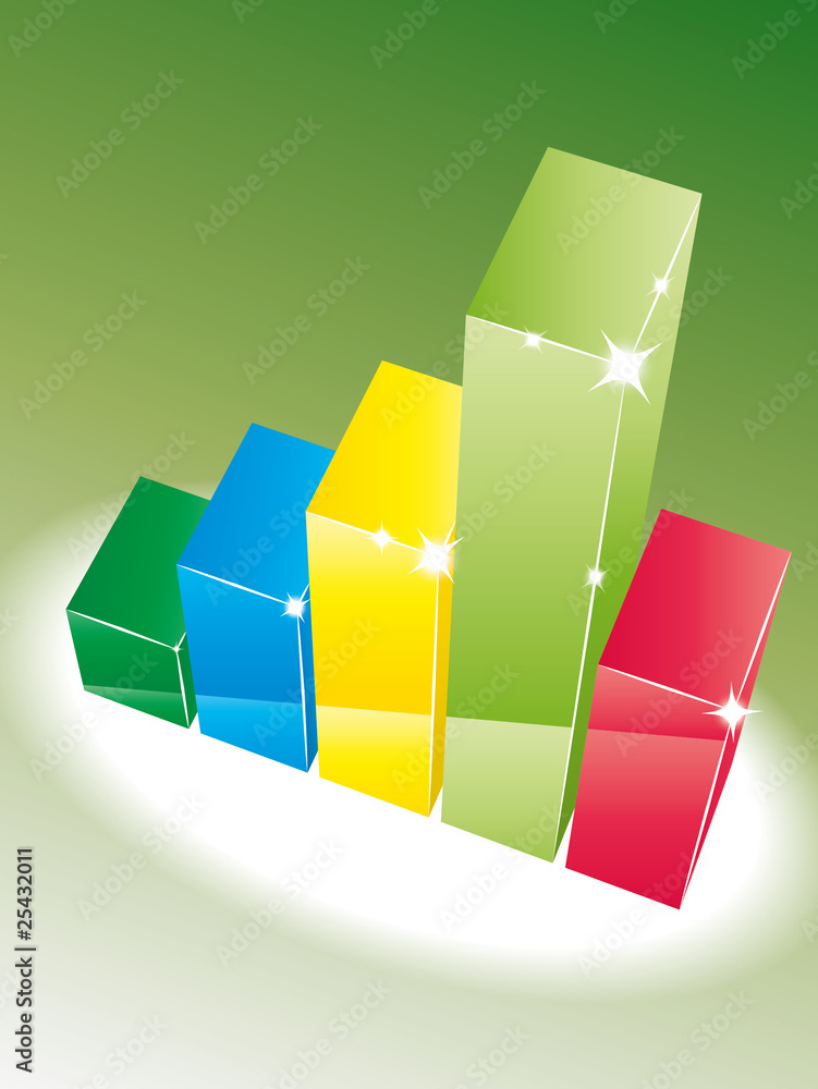 Colorful graph with sparks in perspective