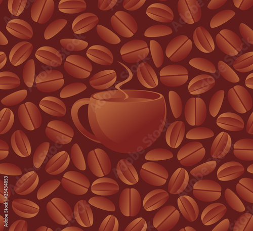 seamless texture with coffee beans