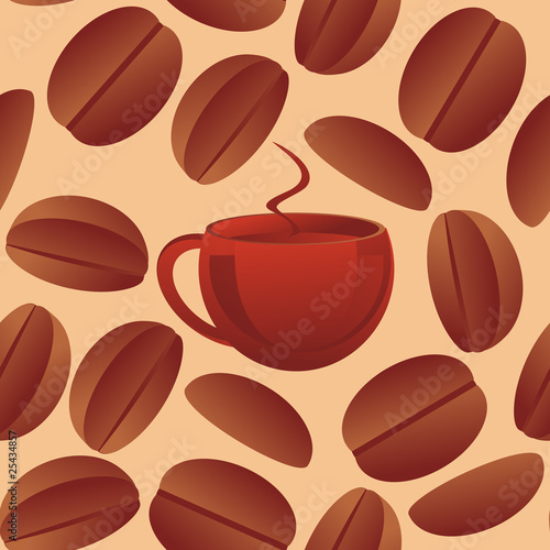 seamless texture with coffee beans