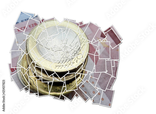 Euro money collage