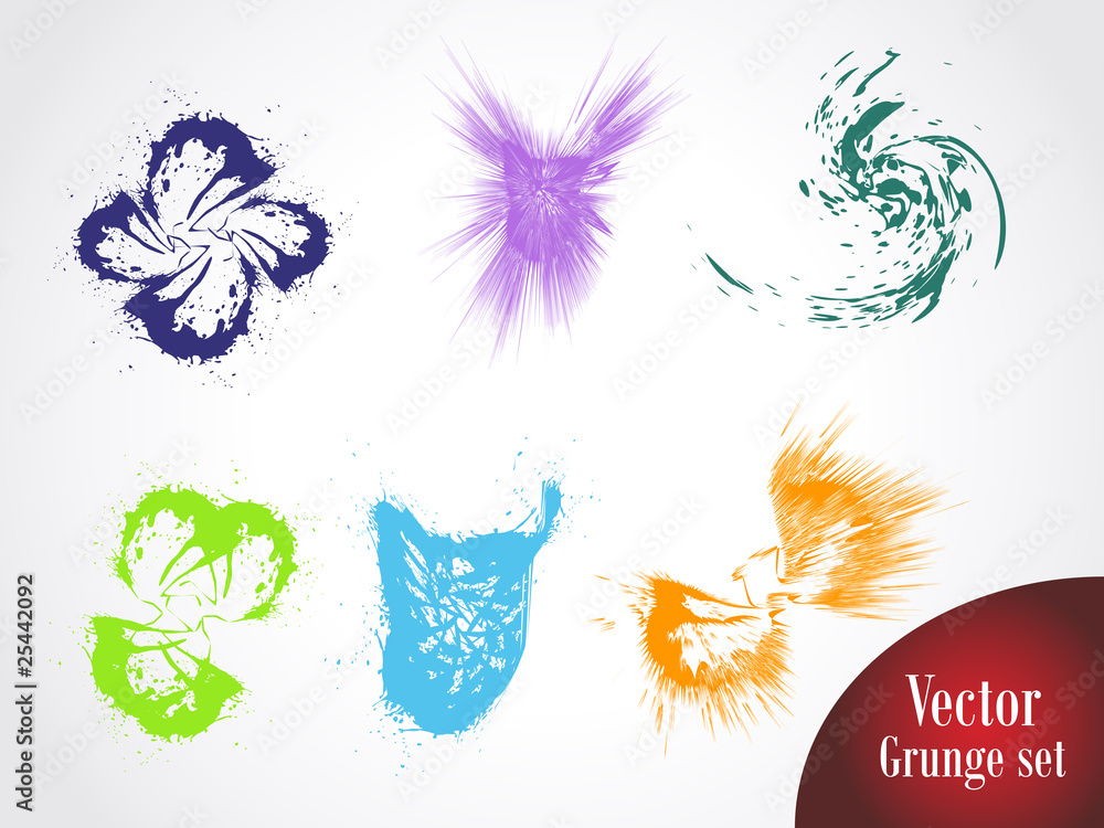 Obraz premium Vector grunge design set