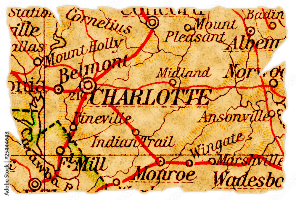 Charlotte old map