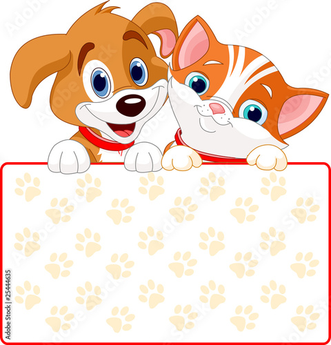 Cat and dog sign