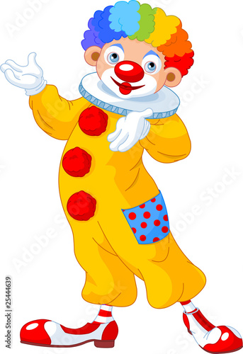 Funny Clown presenting