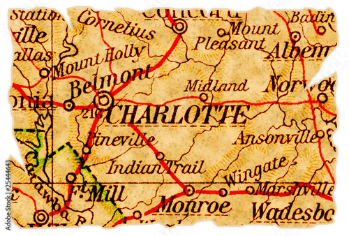 Charlotte old map